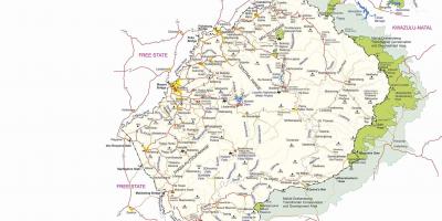 Mapa Lesotho mugan mezu