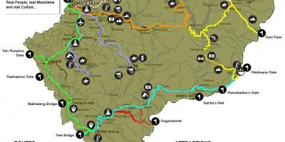 Mapa Lesotho turismo